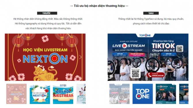 Tối ưu bộ nhận diện thương hiệu TopOne/NextOn thuộc NextTech Shark B&igrave;nh