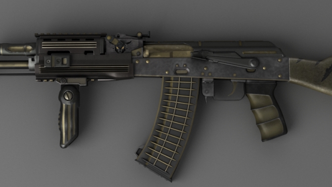 AK-47 Tactical - dựng h&igrave;nh 3D
