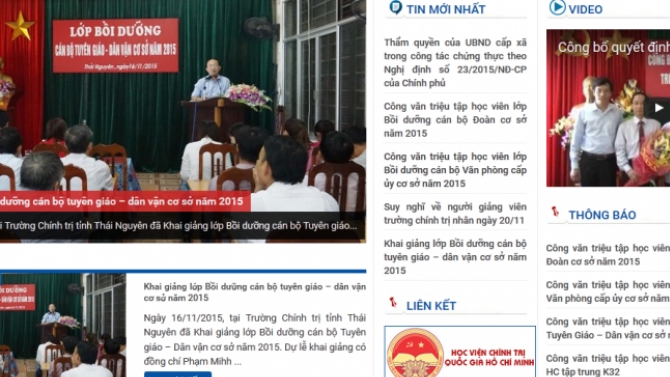 UBND Tỉnh Th&aacute;i Nguy&ecirc;n - Trường Ch&iacute;nh Trị