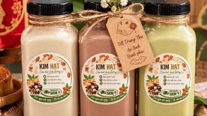 Thiết kế nh&atilde;n chai v&agrave; h&igrave;nh ảnh quảng b&aacute; sữa hạt