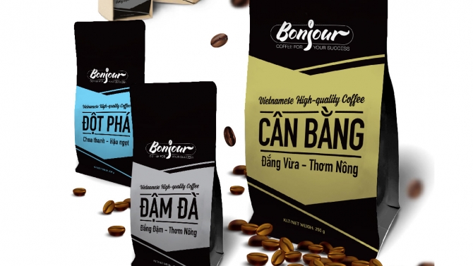 Bonjour Coffee Branding & Packaging
