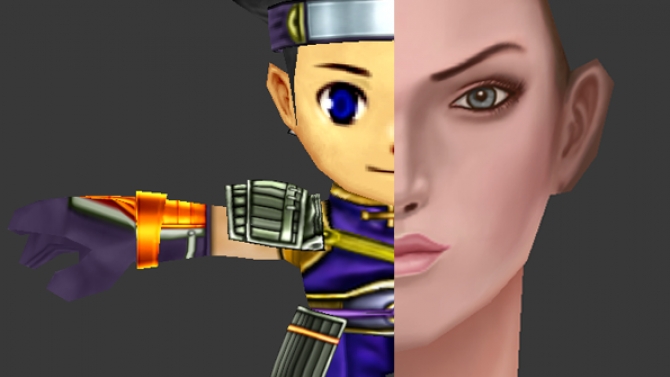 Chibi game character & 3d Face