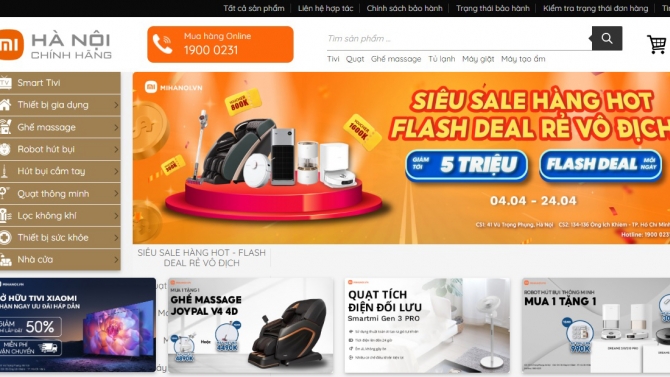 Thiết kế website Mi H&agrave; Nội