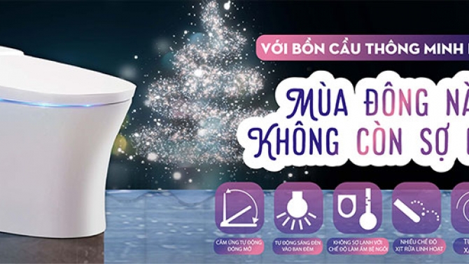 Thiết kế banner bồn cầu th&ocirc;ng minh