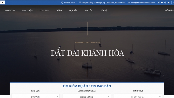 Thiết kế website datdaikhanhhoa.com