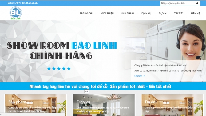 X&acirc;y dựng website C&ocirc;ng ty TNHH sản xuất thiết bị v&agrave; dịch vụ Bảo Linh