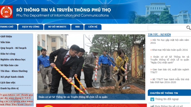 Dự &aacute;n website, trang th&ocirc;ng tin điện tử