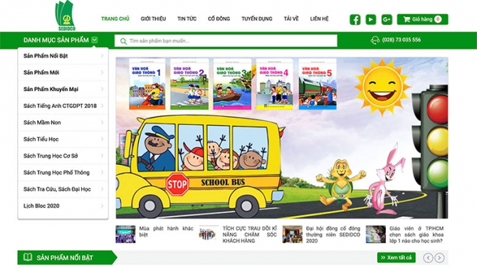 Thiết kế website Nh&agrave; s&aacute;ch Phương Nam
