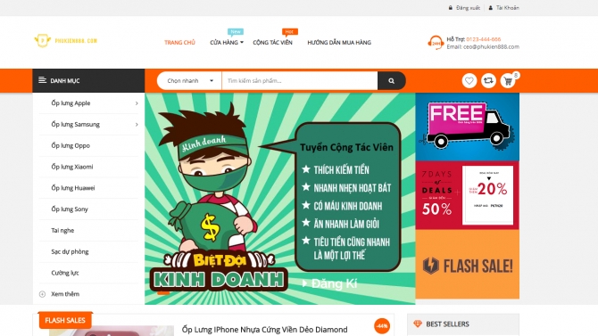 X&acirc;y dựng website b&aacute;n h&agrave;ng