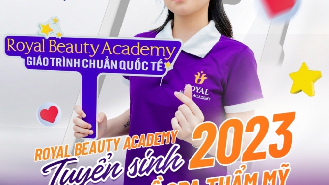 Banner, poster, ấn phẩm truyền th&ocirc;ng học viện (Cosmetology Academy)