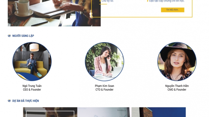 Giao diện website c&ocirc;ng ty TNHH T&uacute; Tứ
