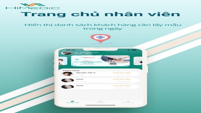 HI-MEDIC App Lấy mẫu tại nh&agrave;