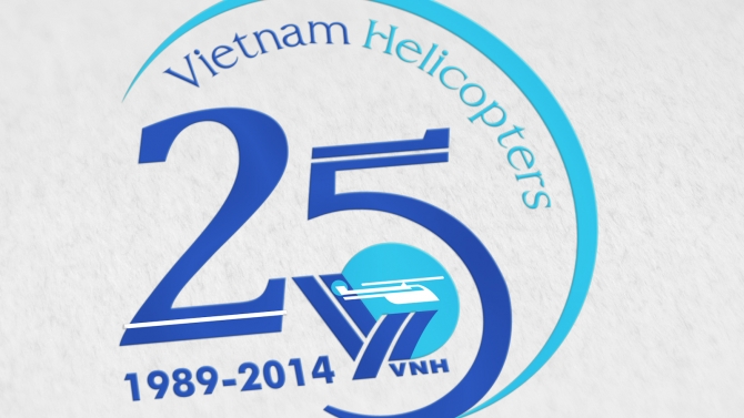Thiết kế Logo 25 năm Tập đo&agrave;n Trực thăng Việt Nam