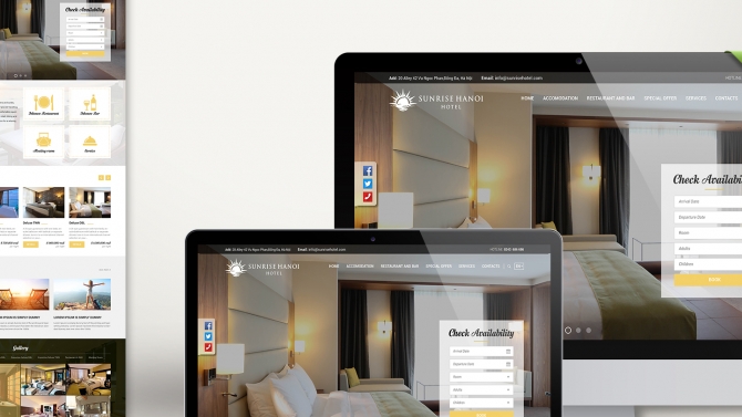 Website Kh&aacute;ch Sạn Sunrise h&agrave; Nội
