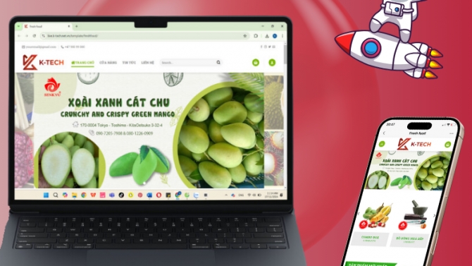Thiết kế website thực phẩm sạch