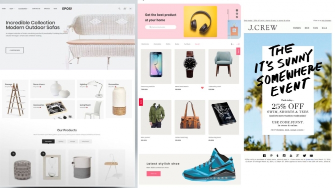 thiết kế giao diện web b&aacute;n h&agrave;ng