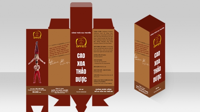 Hộp đựng sản phẩm Cao Xoa Thảo Dược Giang's