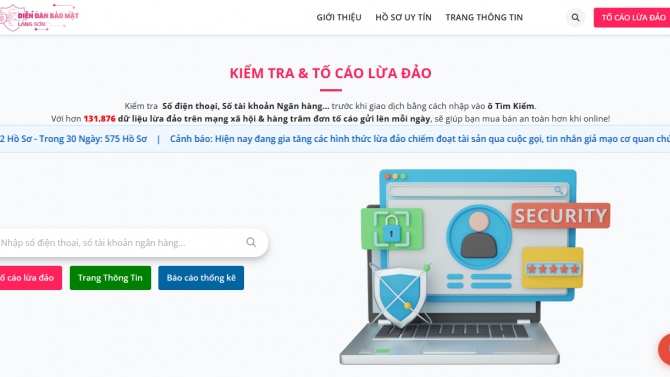 Thiết kế website chống lừa đảo