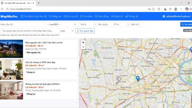 RealEstateMapApp - Hệ thống quản l&yacute; v&agrave; tra cứu bất động sản t&iacute;ch hợp bản đồ