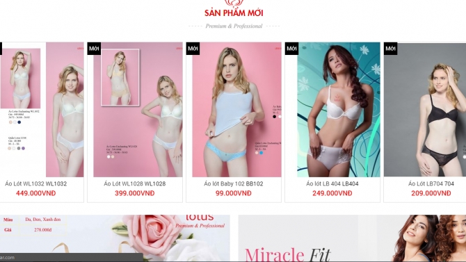 Lập tr&igrave;nh trang web lotusunderwear.com