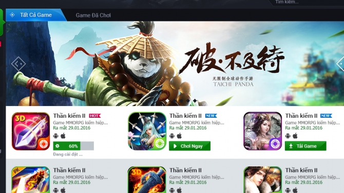 Thiết kế Launcher Sohagame