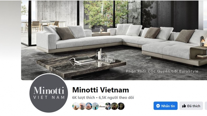 QUẢN L&Yacute; NỘI DUNG FANPAGE MINOTTI VIỆT NAM