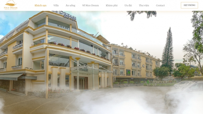 X&acirc;y dựng website kh&aacute;ch sạn Đ&agrave; lạt - Nicedream