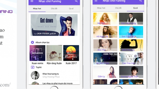 App Nhạc chờ Funring