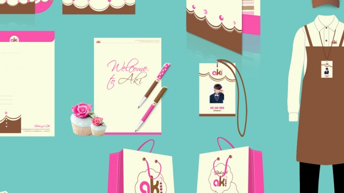 [Branding Identity] B&aacute;nh ngọt Aki