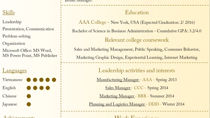 CV sample