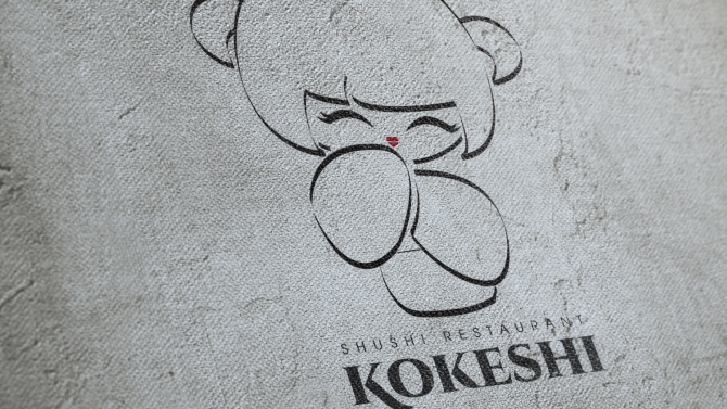 Thiết kế logo cho nh&agrave; h&agrave;ng Nhật Bản Kokeshi