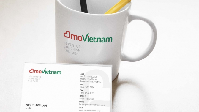 Namecard cho c&ocirc;ng ty du lịch Amovietnam