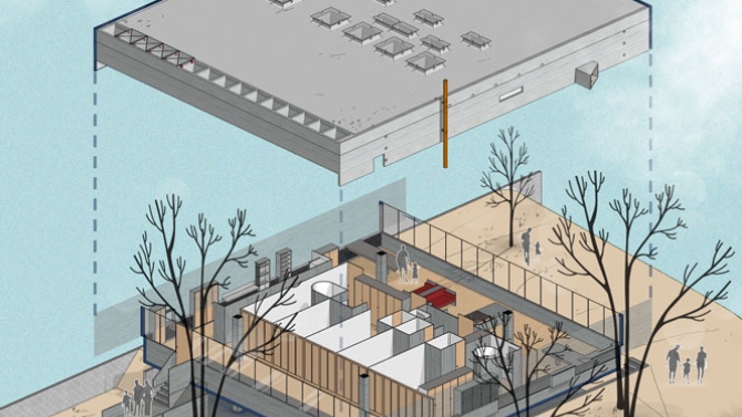 Phối cảnh c&ocirc;ng tr&igrave;nh axonometric