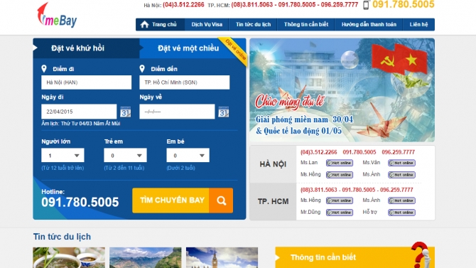 Đặt v&eacute; m&aacute;y bay trực tuyến