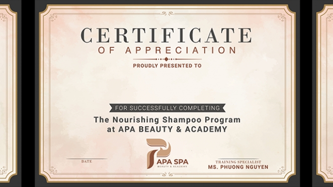 APA Spa - Certificate