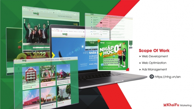 Thiết kế website cho Nguyen Hoang Group