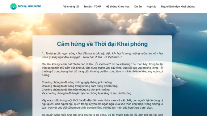 Thiết kế giao diện Website cho C&ocirc;ng ty CP Thời Đại Khai Ph&oacute;ng