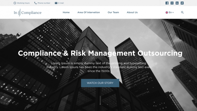 Thiết kế Business site cho 1 c&ocirc;ng ty tại Switzerland