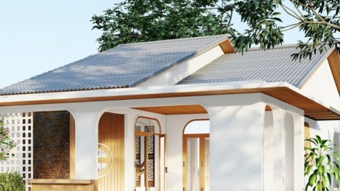 Nh&agrave; cấp 4 m&aacute;i dốc