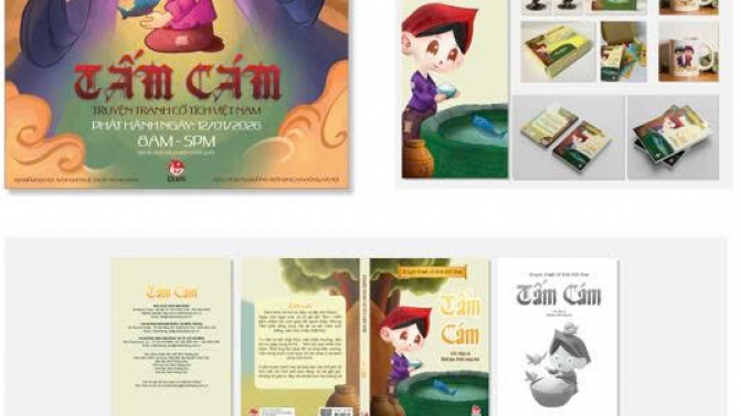 Minh họa truyện tranh Tấm C&aacute;m