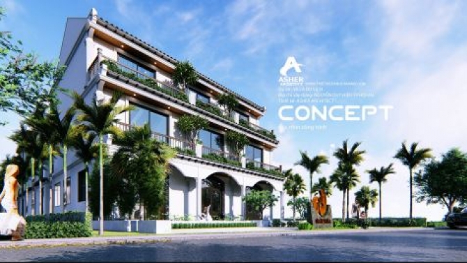 Thiết kế N&ocirc;m Villa 1000m2 Hội An