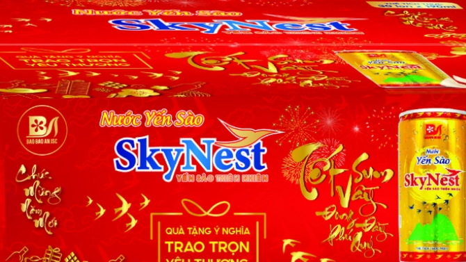 Thiết kế bao b&igrave; th&ugrave;ng nước yến Xu&acirc;n