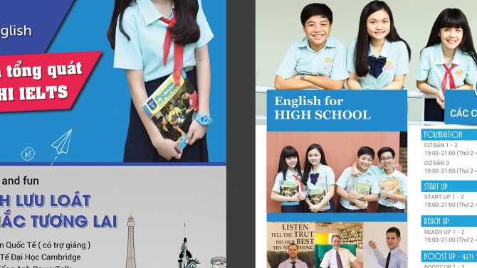 flyer trung t&acirc;m anh ngữ