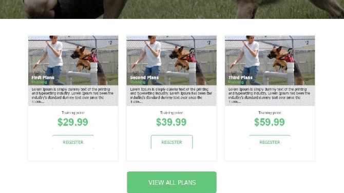 Thiết kế website template Dog Trainer