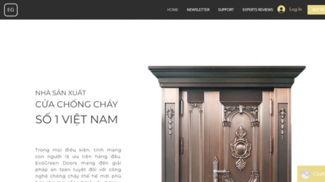 Dựng website b&aacute;n cửa chống ch&aacute;y EcoGreen