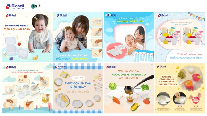 Thiết kế h&igrave;nh ảnh Facebook cho Richell for Babies
