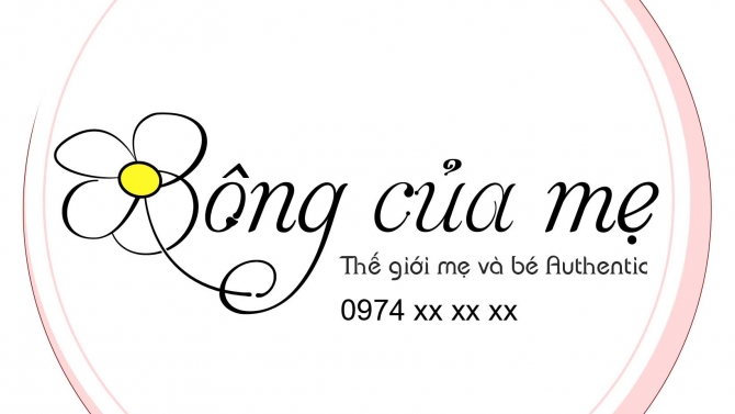 Thiết kế Logo B&ocirc;ng của mẹ