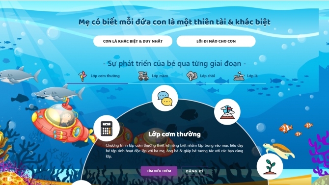 X&acirc;y dựng web/ app trường mầm non Nguyễn Thị T&uacute;