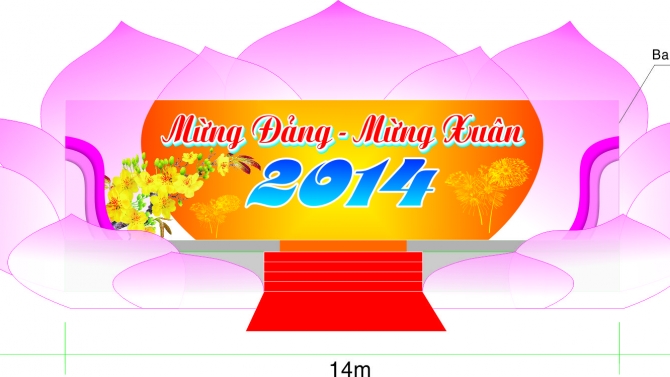 Thiết kế S&acirc;n Khấu Đ&ecirc;m giao thừa, Mừng xu&acirc;n 2014