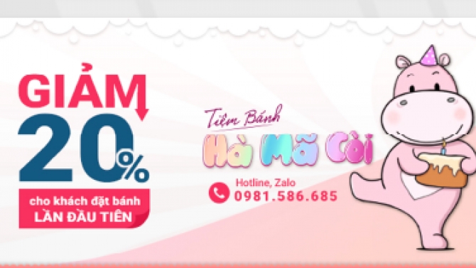 Cover Facebook Tiệm b&aacute;nh H&agrave; M&atilde; C&ograve;i